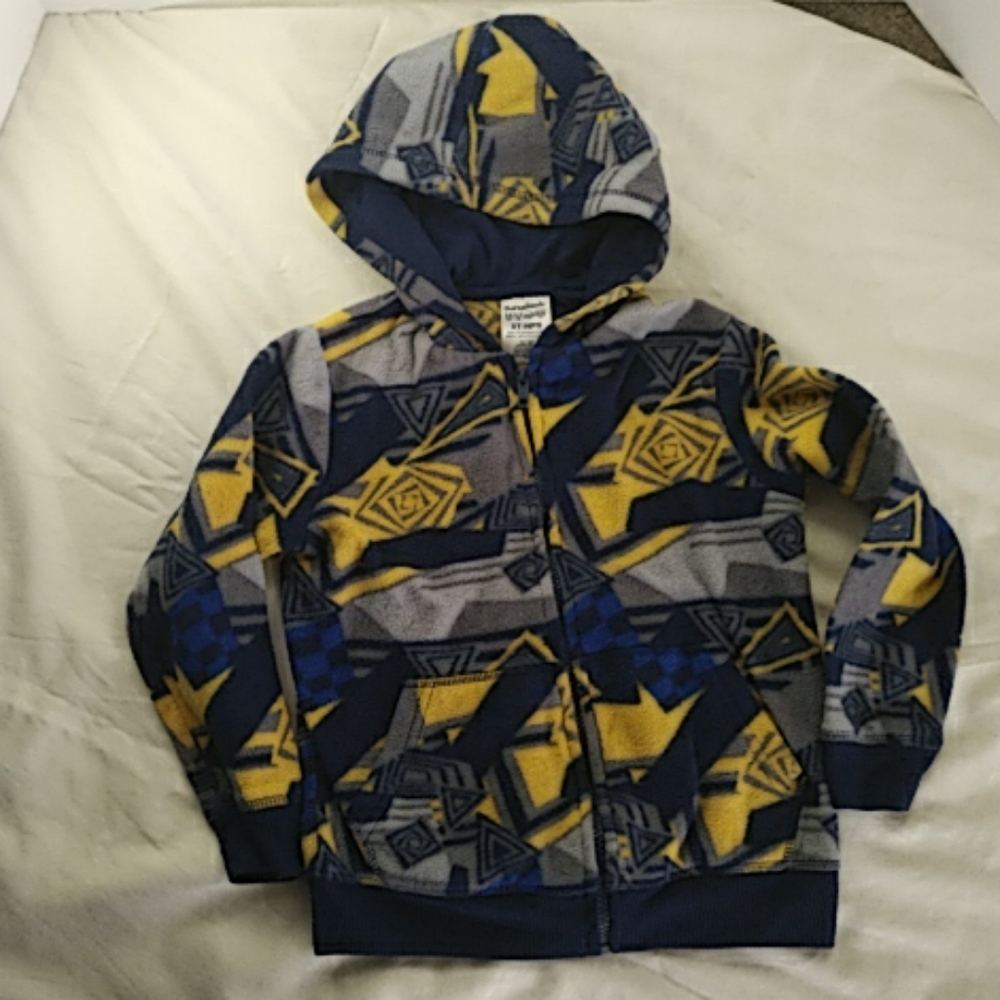 🍀Garanimals Fleece Zip-up Geometric Hoodie 5T